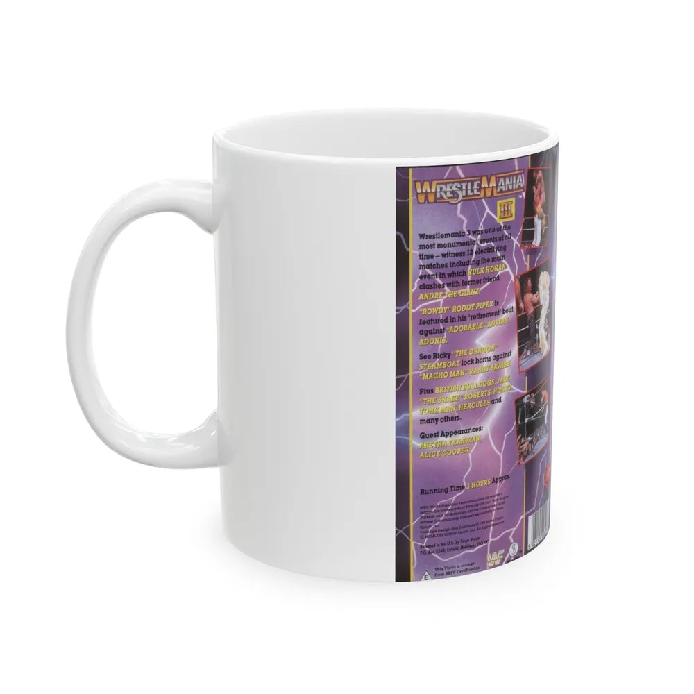 WRESTLEMANIA 3 (VHS COVER) - White Coffee Mug-Go Mug Yourself