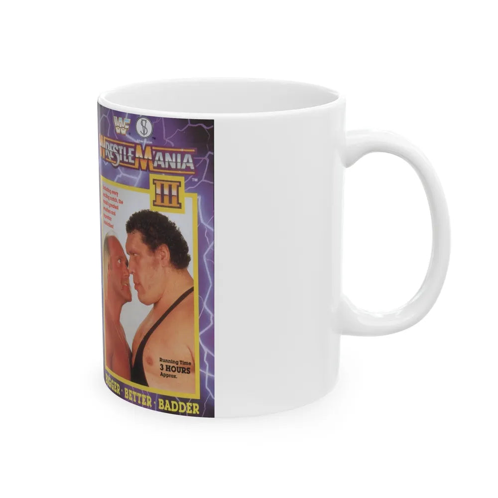 WRESTLEMANIA 3 (VHS COVER) - White Coffee Mug-Go Mug Yourself