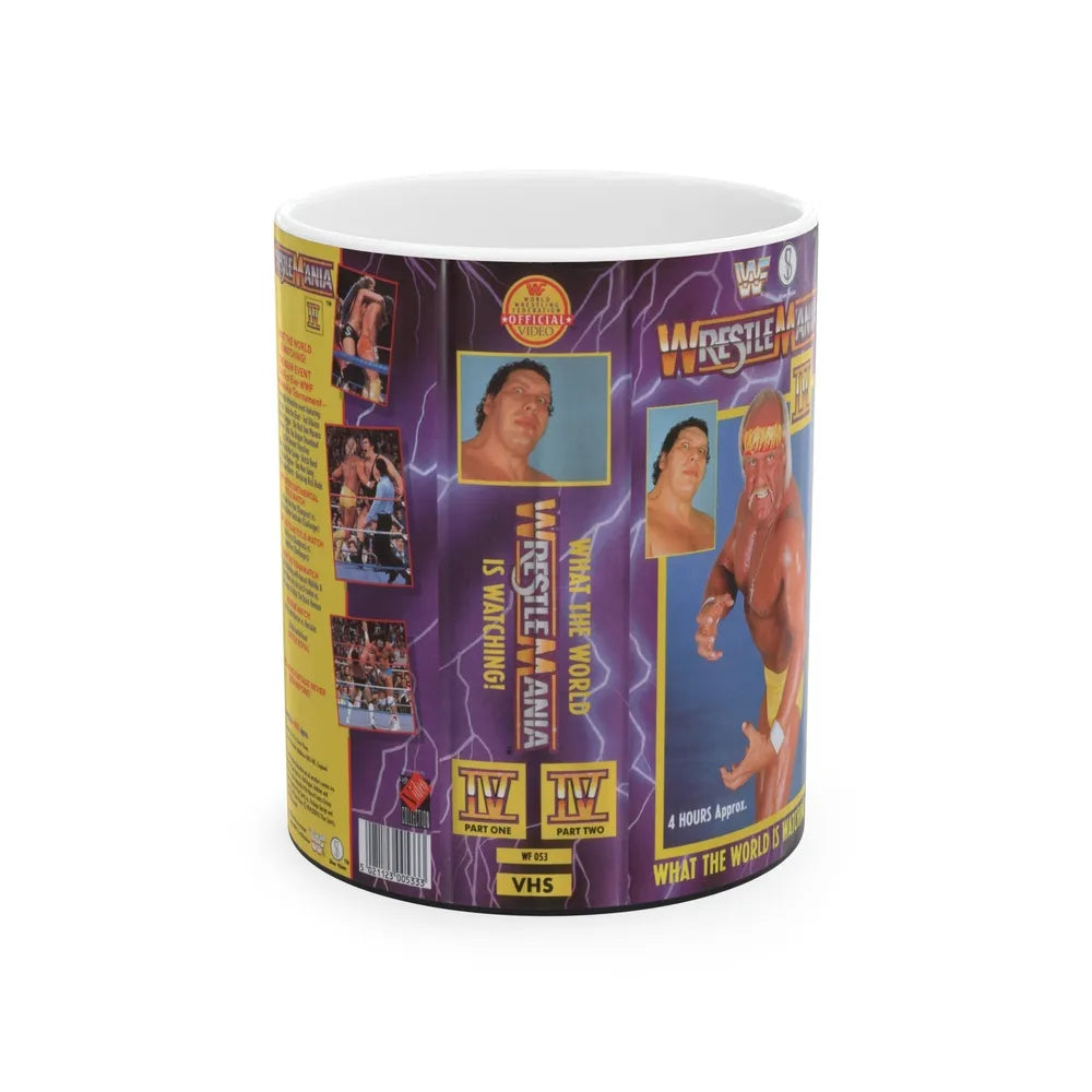 WRESTLEMANIA 4 (VHS COVER) - White Coffee Mug-11oz-Go Mug Yourself