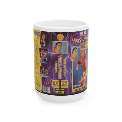 WRESTLEMANIA 4 (VHS COVER) - White Coffee Mug 15oz - Go Mug Yourself