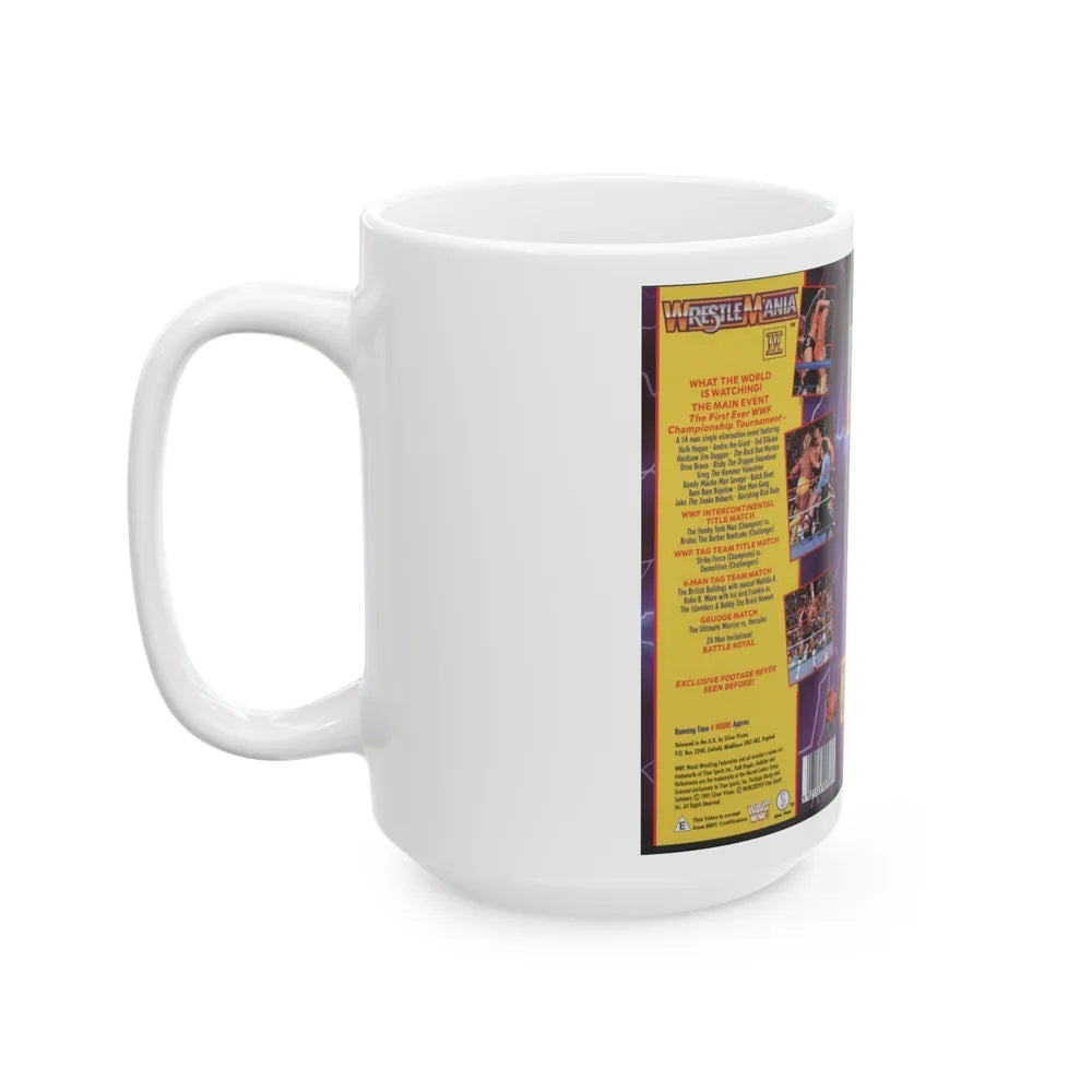 WRESTLEMANIA 4 (VHS COVER) - White Coffee Mug-Go Mug Yourself