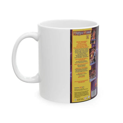 WRESTLEMANIA 4 (VHS COVER) - White Coffee Mug - Go Mug Yourself