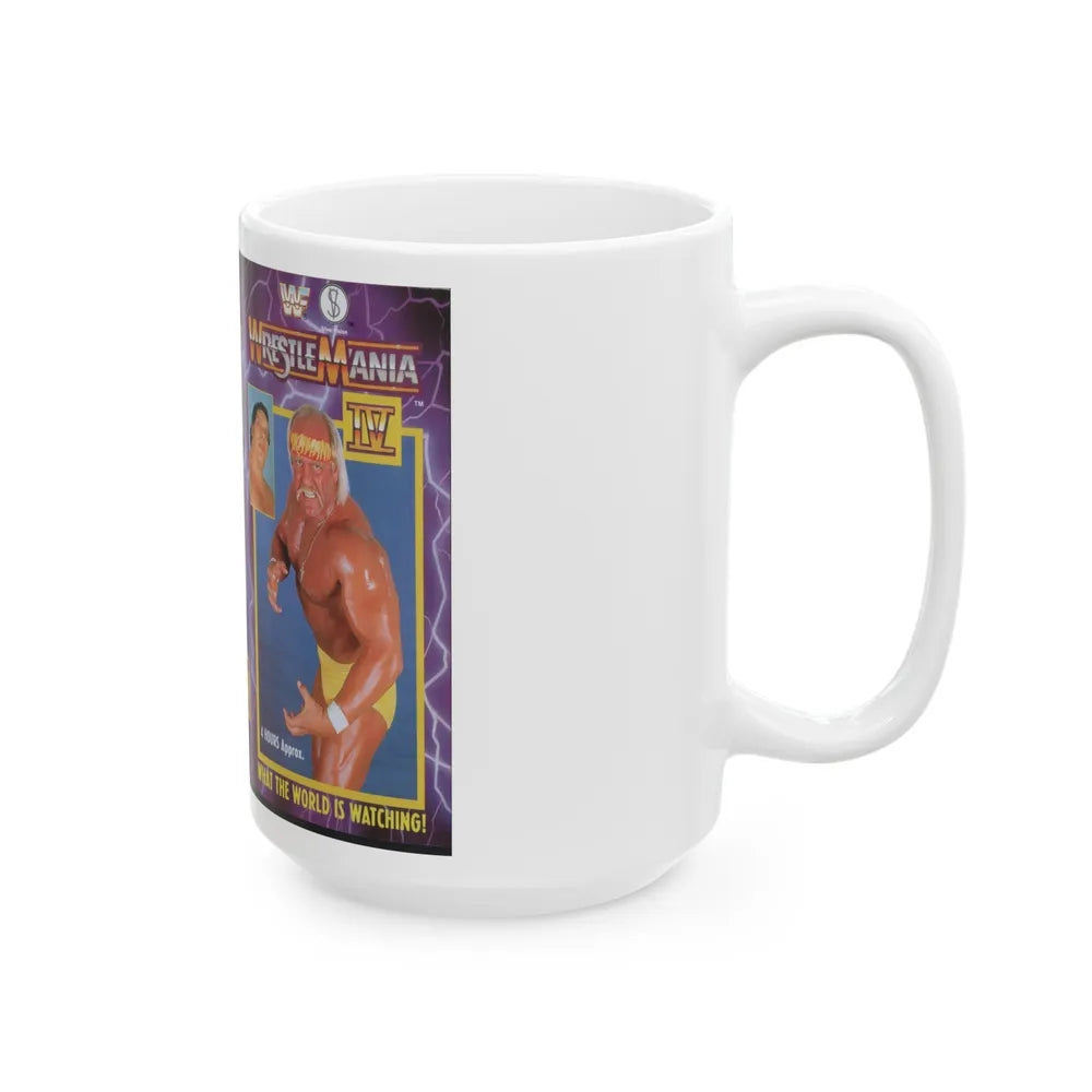 WRESTLEMANIA 4 (VHS COVER) - White Coffee Mug-Go Mug Yourself