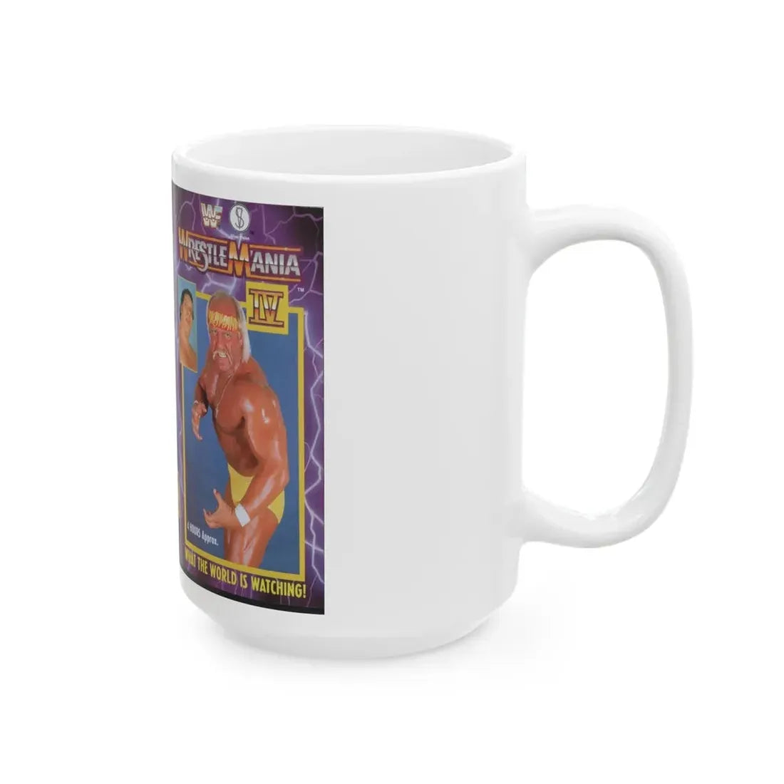 WRESTLEMANIA 4 (VHS COVER) - White Coffee Mug - Go Mug Yourself
