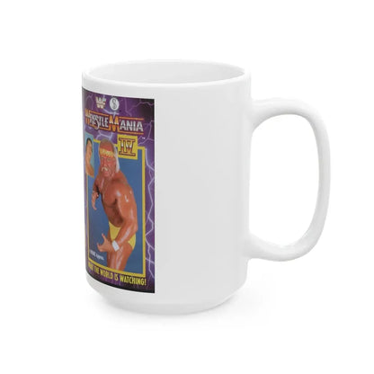 WRESTLEMANIA 4 (VHS COVER) - White Coffee Mug - Go Mug Yourself