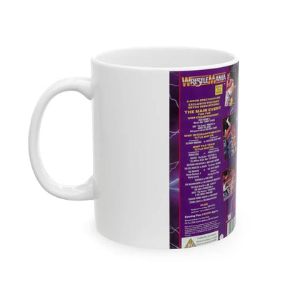 WRESTLEMANIA 5 (VHS COVER) - White Coffee Mug - Go Mug Yourself