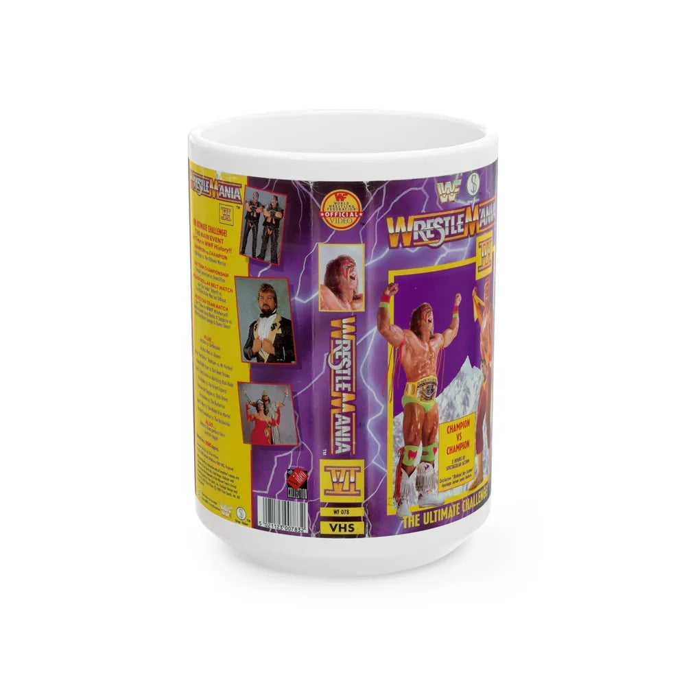 WRESTLEMANIA 6 (VHS COVER) - White Coffee Mug-15oz-Go Mug Yourself