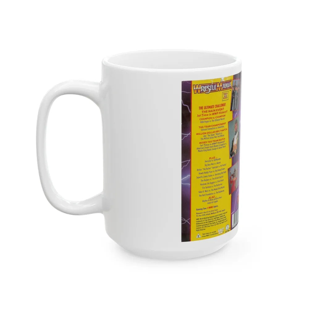 WRESTLEMANIA 6 (VHS COVER) - White Coffee Mug-Go Mug Yourself