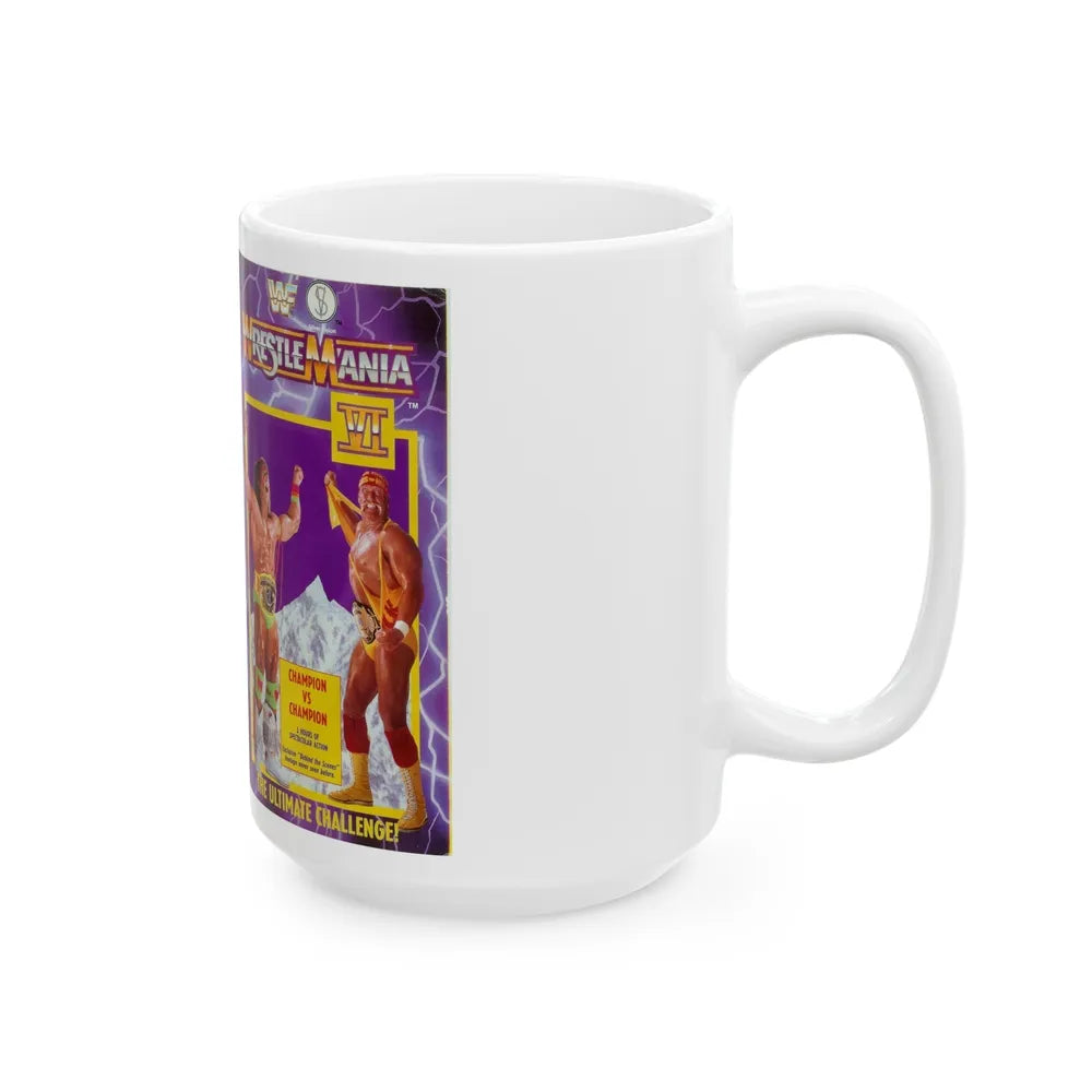 WRESTLEMANIA 6 (VHS COVER) - White Coffee Mug-Go Mug Yourself