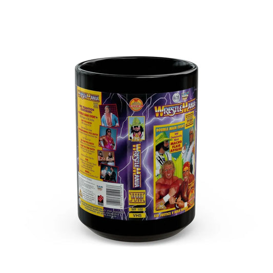 WRESTLEMANIA 8 (VHS COVER) - Black Coffee Mug-15oz-Go Mug Yourself