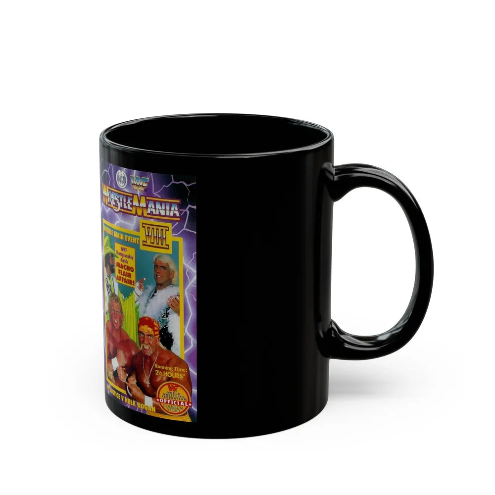 WRESTLEMANIA 8 (VHS COVER) - Black Coffee Mug-Go Mug Yourself