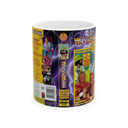 WRESTLEMANIA 8 (VHS COVER) - White Coffee Mug 11oz - Go Mug Yourself