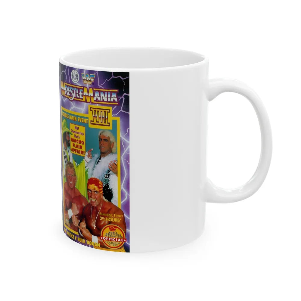 WRESTLEMANIA 8 (VHS COVER) - White Coffee Mug-Go Mug Yourself