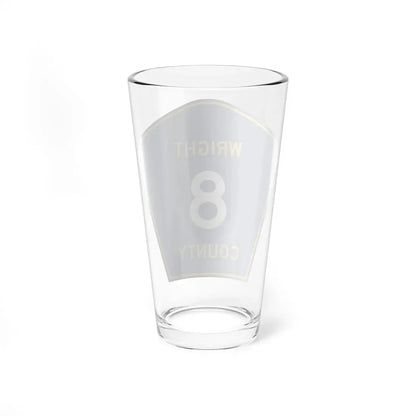 Wright County Route 8 (Minnesota) (Road Sign) Pint Glass 16oz - Go Mug Yourself