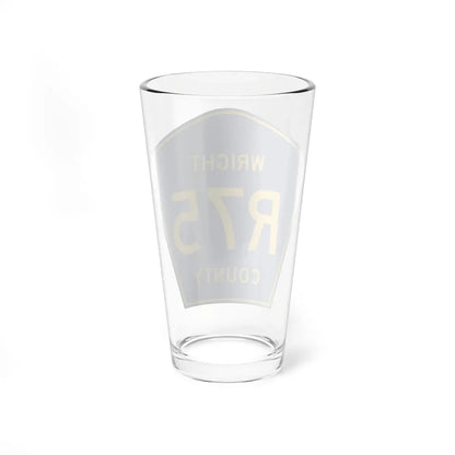 Wright County Route R75 IA (Iowa) (Road Sign) Pint Glass 16oz - Go Mug Yourself