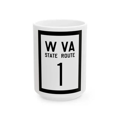 WV-1 1922 (Virginia) (Road Sign) White Coffee Mug 15oz - Go Mug Yourself
