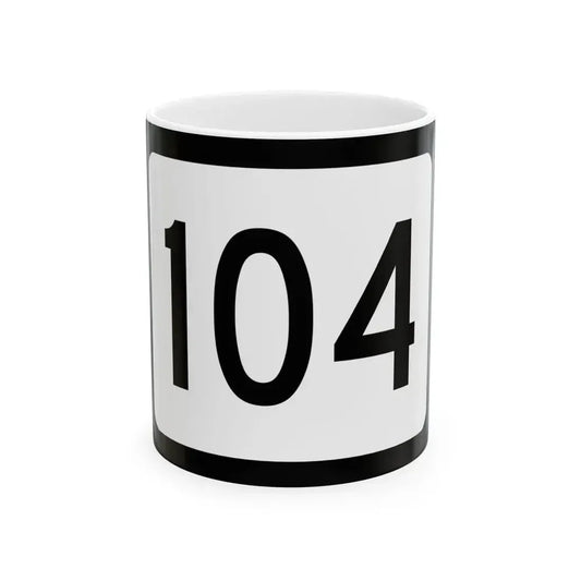 WV-104 (Virginia) (Road Sign) White Coffee Mug 11oz - Go Mug Yourself