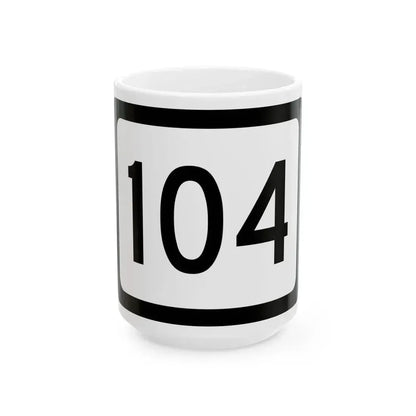 WV-104 (Virginia) (Road Sign) White Coffee Mug 15oz - Go Mug Yourself