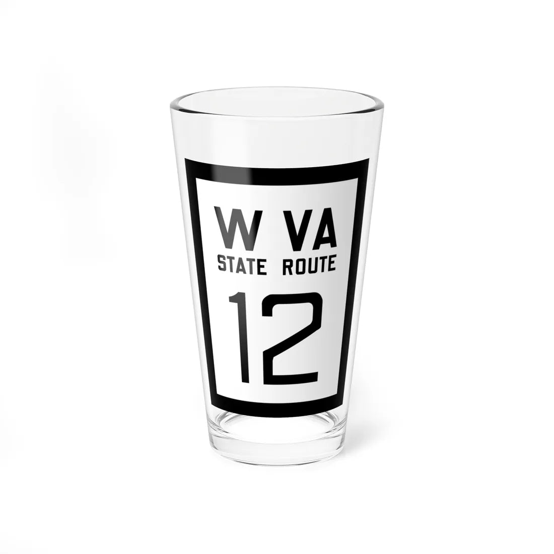 WV-12 1922 (Virginia) (Road Sign) Pint Glss 16oz 16oz - Go Mug Yourself