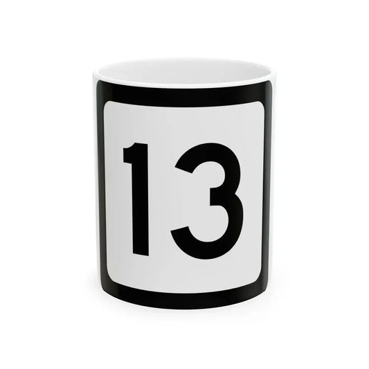 WV-13 (Virginia) (Road Sign) White Coffee Mug 11oz - Go Mug Yourself