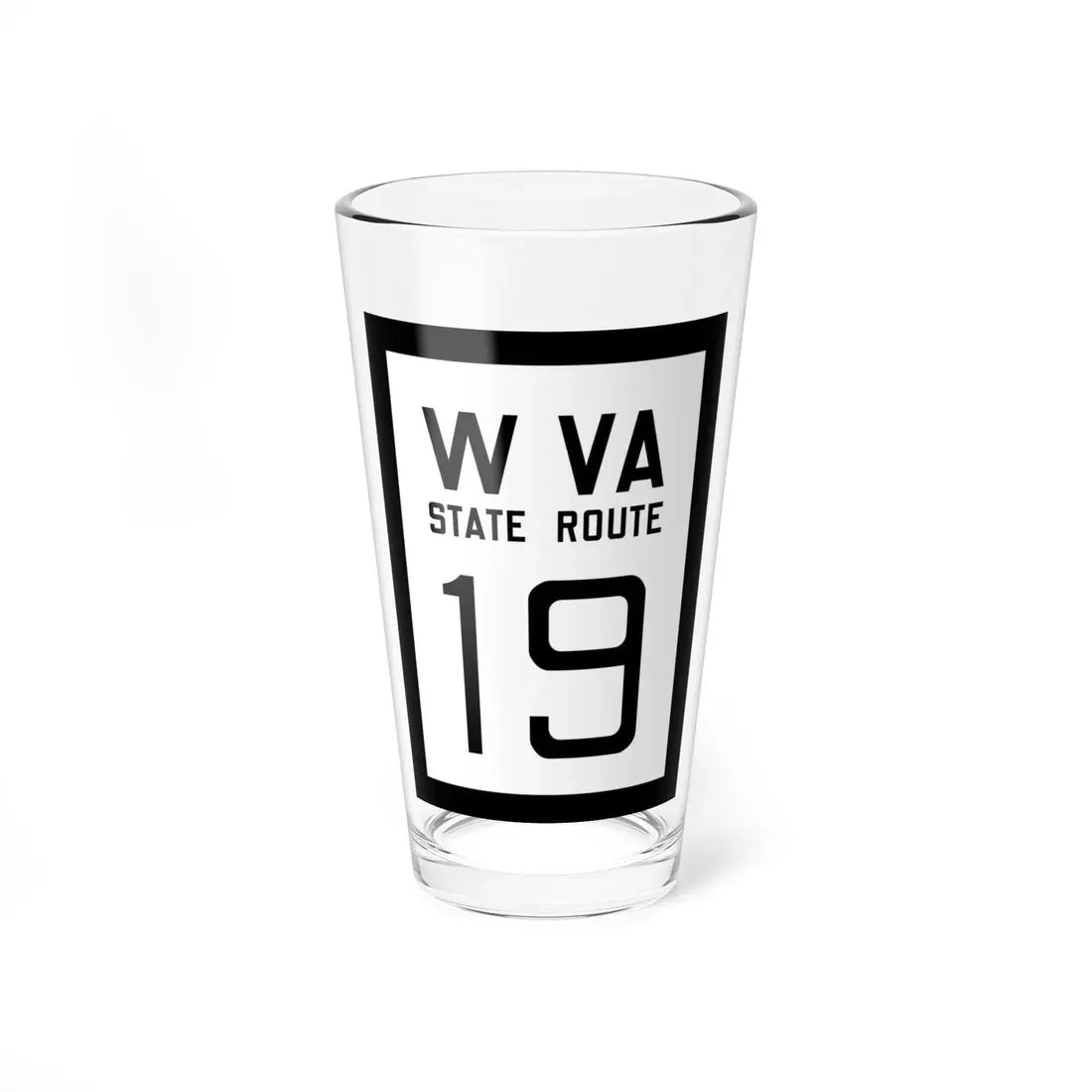WV-19 1922 (Virginia) (Road Sign) Pint Glass 16oz 16oz - Go Mug Yourself