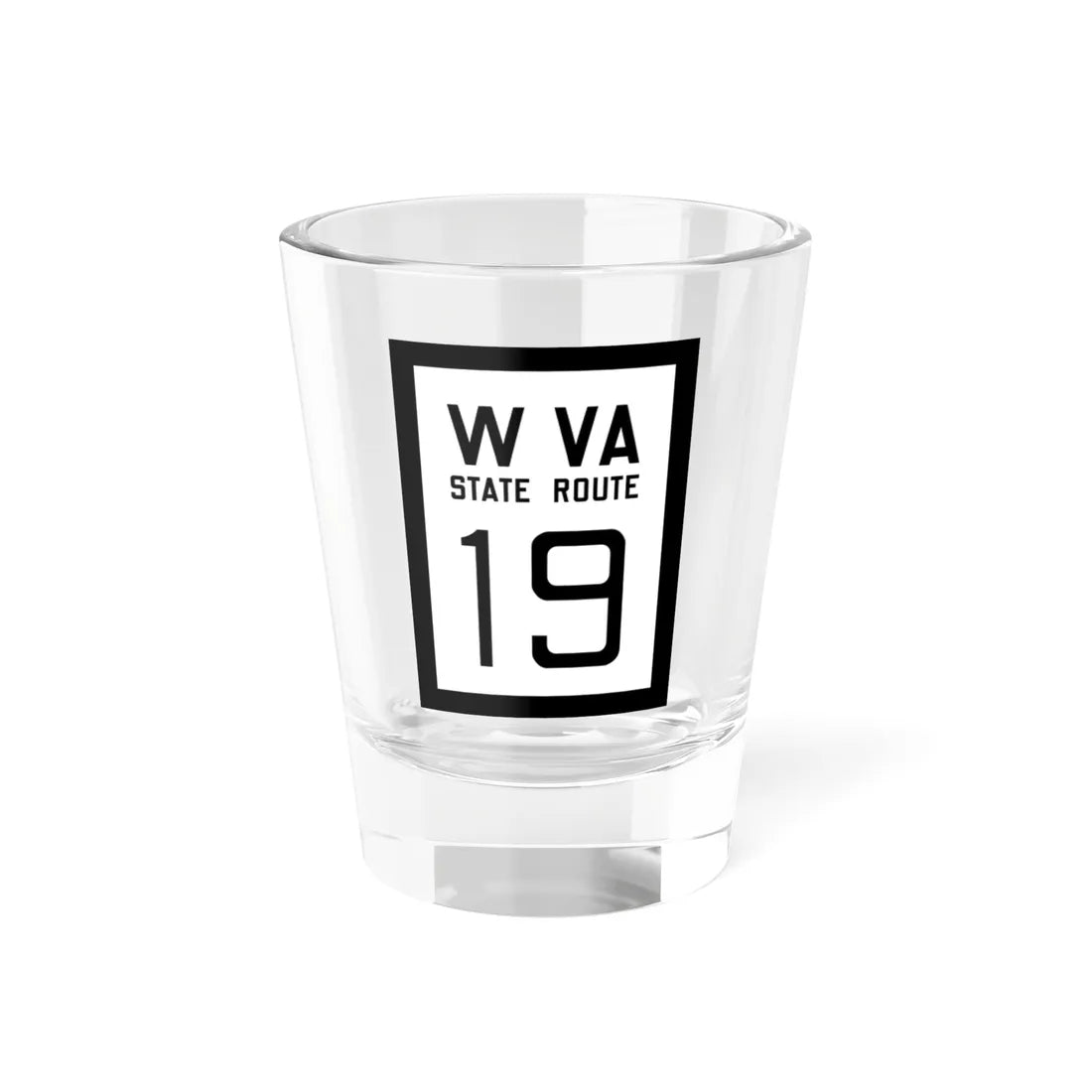 WV-19 1922 (Virginia) (Road Sign) Shot Glass 1.5oz 1.5oz - Go Mug Yourself