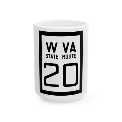 WV-20 1922 (Virginia) (Road Sign) White Coffee Mug 15oz - Go Mug Yourself