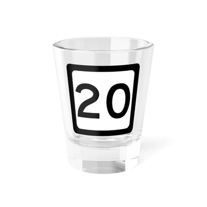 WV-20 (Virginia) (Road Sign) Shot Glass 1.5oz 1.5oz - Go Mug Yourself