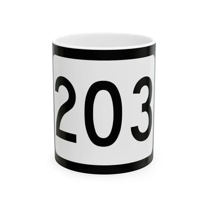 WV-203 (Virginia) (Road Sign) White Coffee Mug 11oz - Go Mug Yourself