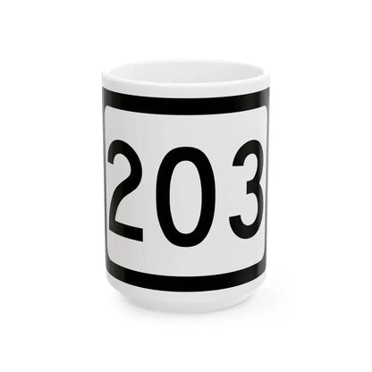 WV-203 (Virginia) (Road Sign) White Coffee Mug 15oz - Go Mug Yourself