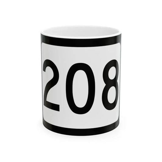 WV-208 (Virginia) (Road Sign) White Coffee Mug 11oz - Go Mug Yourself