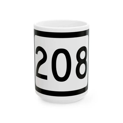 WV-208 (Virginia) (Road Sign) White Coffee Mug 15oz - Go Mug Yourself