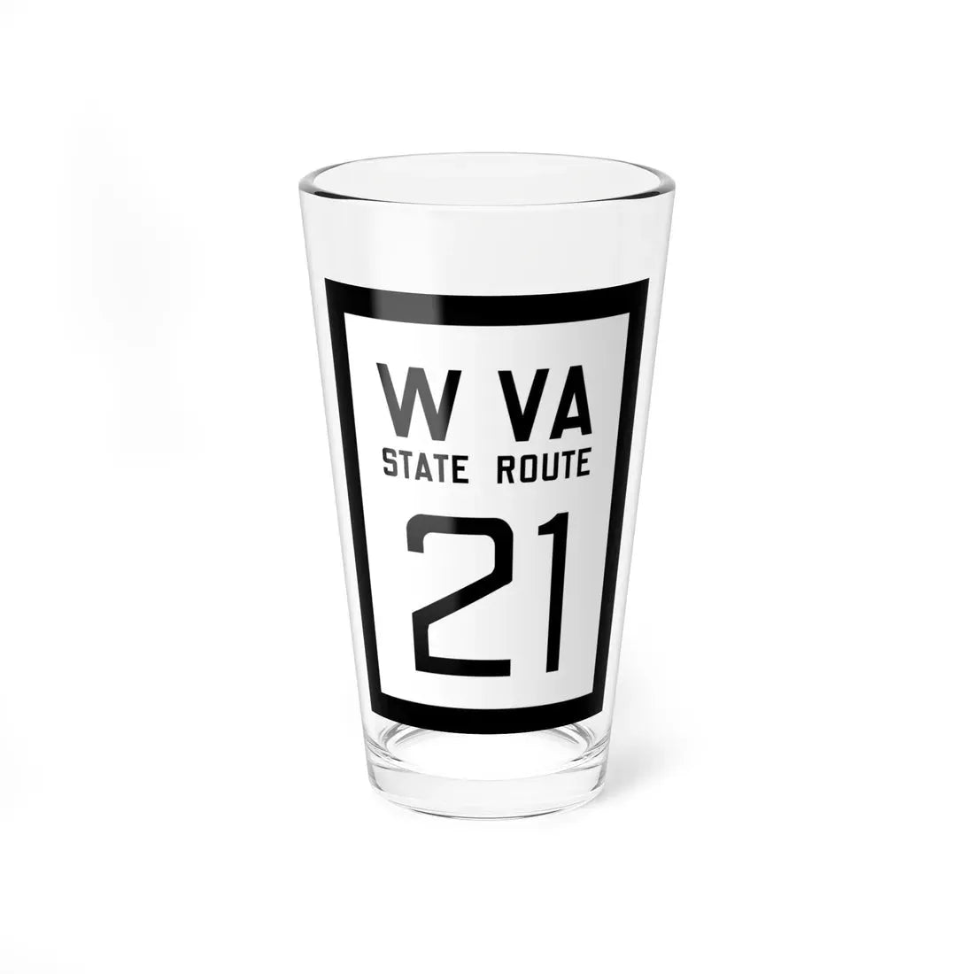 WV-21 1922 (Virginia) (Road Sign) Pint Glass 16oz 16oz - Go Mug Yourself