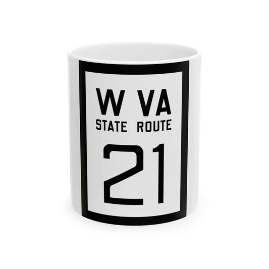 WV-21 1922 (Virginia) (Road Sign) White Coffee Mug 11oz - Go Mug Yourself