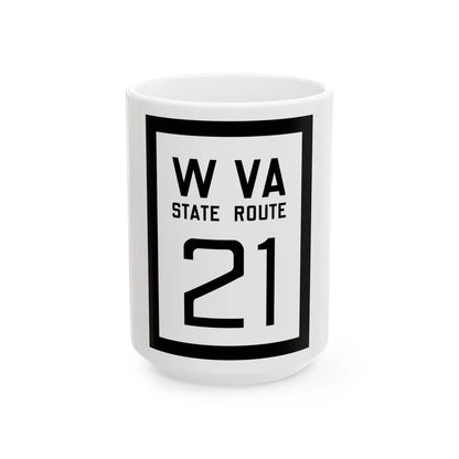 WV-21 1922 (Virginia) (Road Sign) White Coffee Mug 15oz - Go Mug Yourself