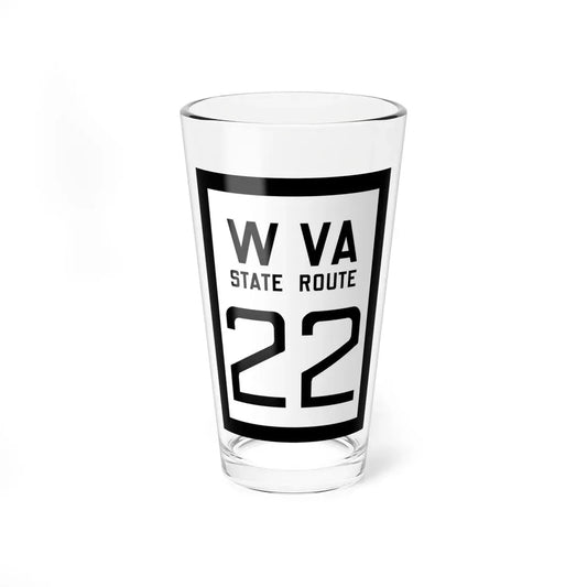 WV-22 1922 (Virginia) (Road Sign) Pint Glass 16oz 16oz - Go Mug Yourself