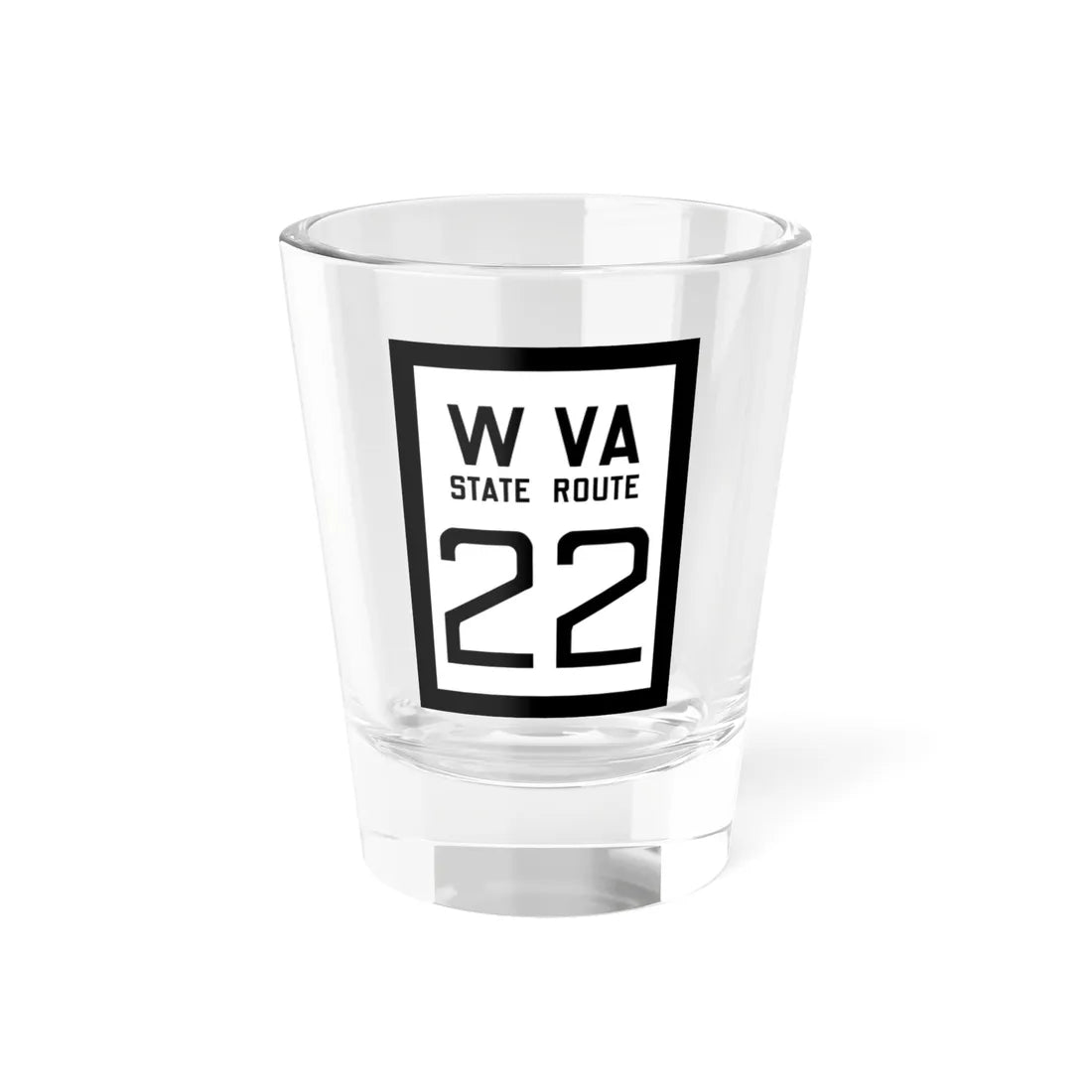 WV-22 1922 (Virginia) (Road Sign) Shot Glass 1.5oz 1.5oz - Go Mug Yourself