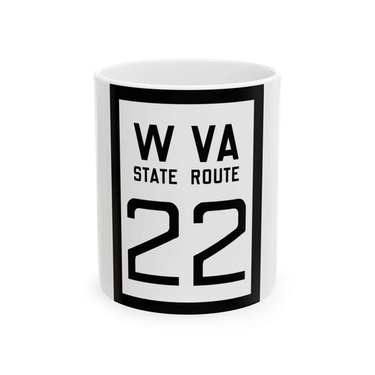 WV-22 1922 (Virginia) (Road Sign) White Coffee Mug 11oz - Go Mug Yourself