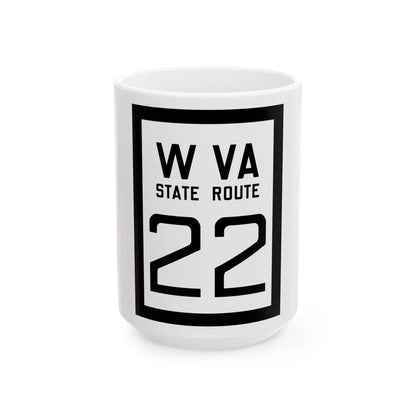 WV-22 1922 (Virginia) (Road Sign) White Coffee Mug 15oz - Go Mug Yourself