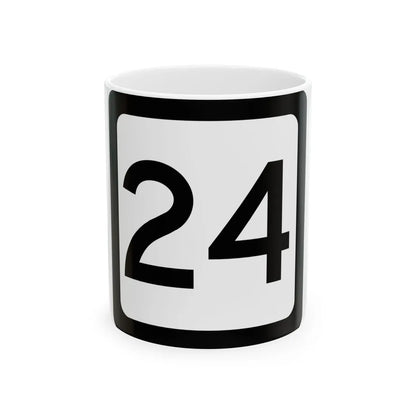 WV-24 (Virginia) (Road Sign) White Coffee Mug 11oz - Go Mug Yourself