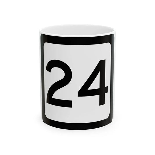 WV-24 (Virginia) (Road Sign) White Coffee Mug 11oz - Go Mug Yourself