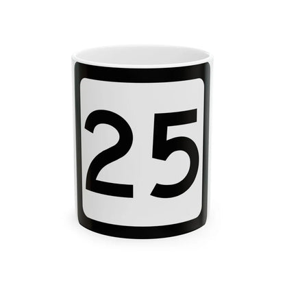 WV-25 (Virginia) (Road Sign) White Coffee Mug 11oz - Go Mug Yourself