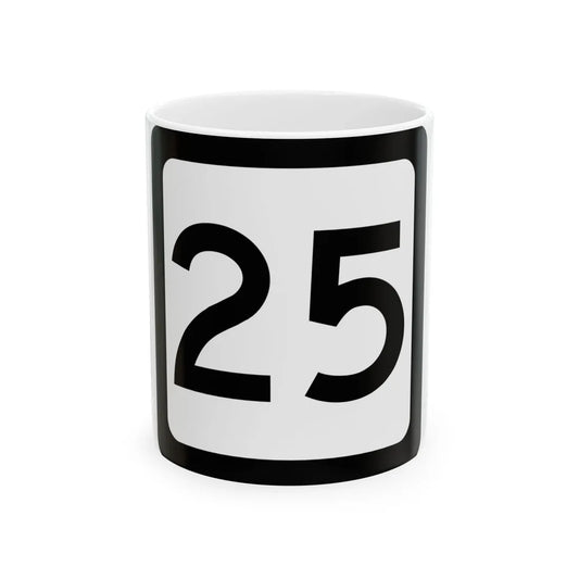 WV-25 (Virginia) (Road Sign) White Coffee Mug 11oz - Go Mug Yourself