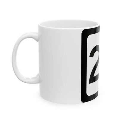 WV-25 (Virginia) (Road Sign) White Coffee Mug - Go Mug Yourself