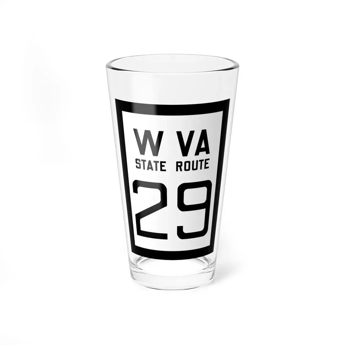 WV-29 1922 (Virginia) (Road Sign) Pint Glass 16oz 16oz - Go Mug Yourself