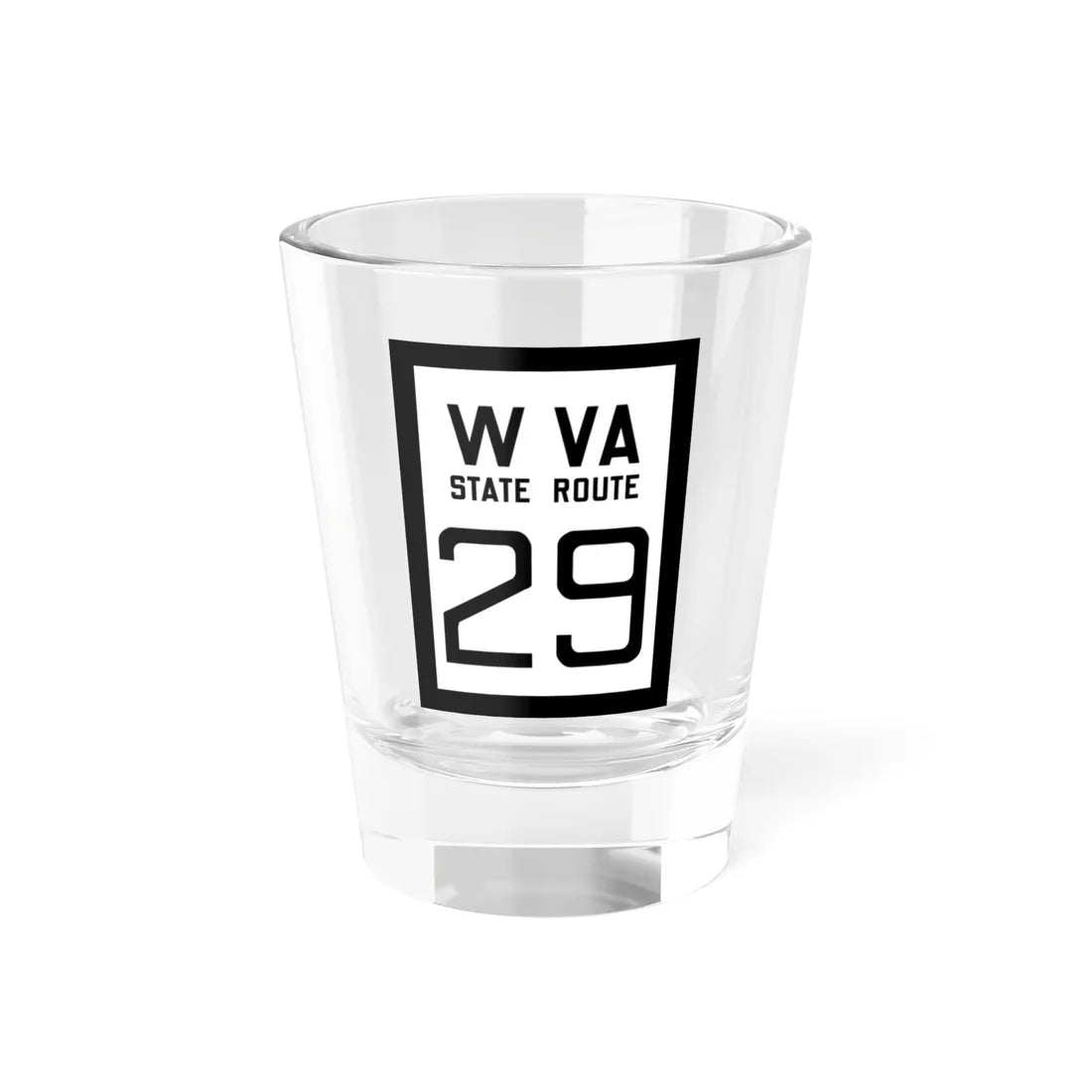 WV-29 1922 (Virginia) (Road Sign) Shot Glass 1.5oz 1.5oz - Go Mug Yourself