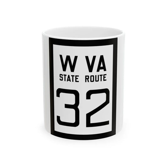 WV-32 1922 (Virginia) (Road Sign) White Coffee Mug 11oz - Go Mug Yourself
