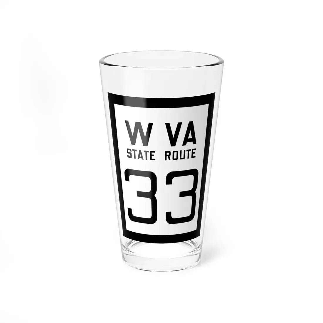 WV-33 1922 (Virginia) (Road Sign) Pint Glass 16oz 16oz - Go Mug Yourself