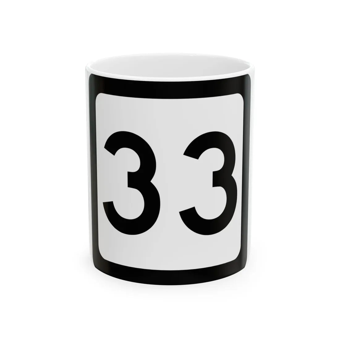 WV-33 (Virginia) (Road Sign) White Coffee Mug 11oz - Go Mug Yourself
