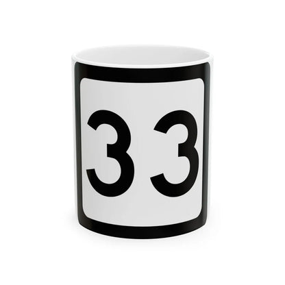 WV-33 (Virginia) (Road Sign) White Coffee Mug 11oz - Go Mug Yourself